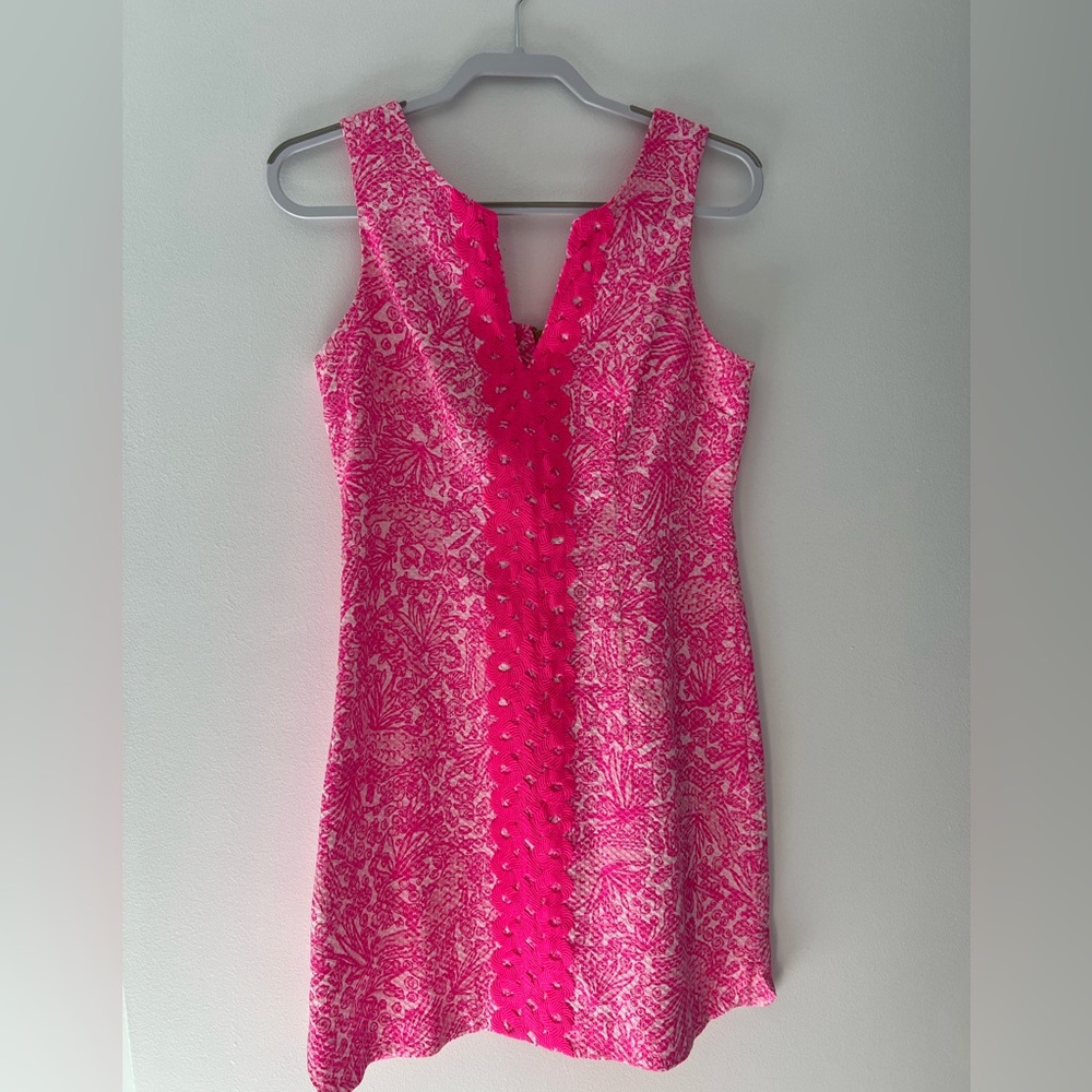 Lilly Pulitzer Vibrant Pink Floral Mini Dress